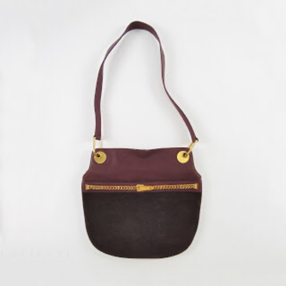 Gucci Chocolate Brown Leather/Suede Shoulder Bag
